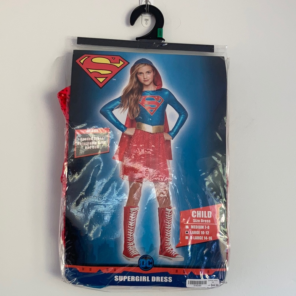 Supergirl Dress Halloween Costume Child  Large